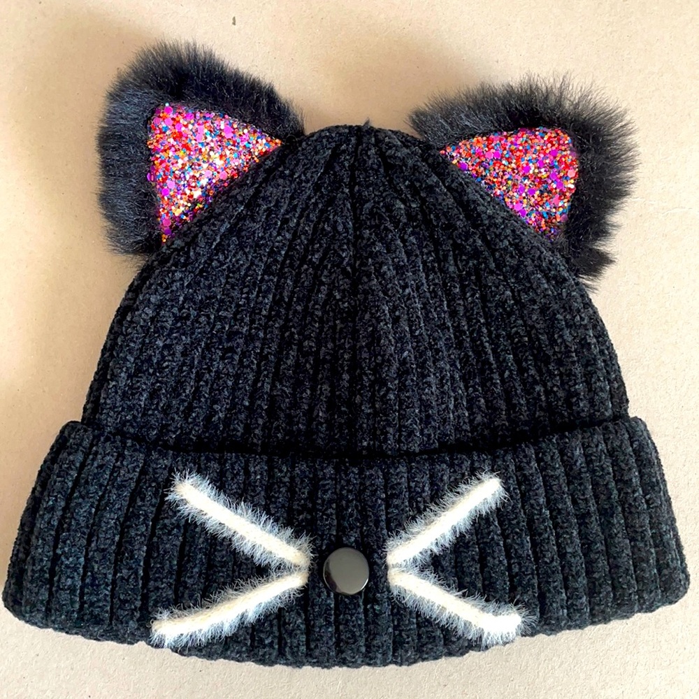 Girls cat winter hat